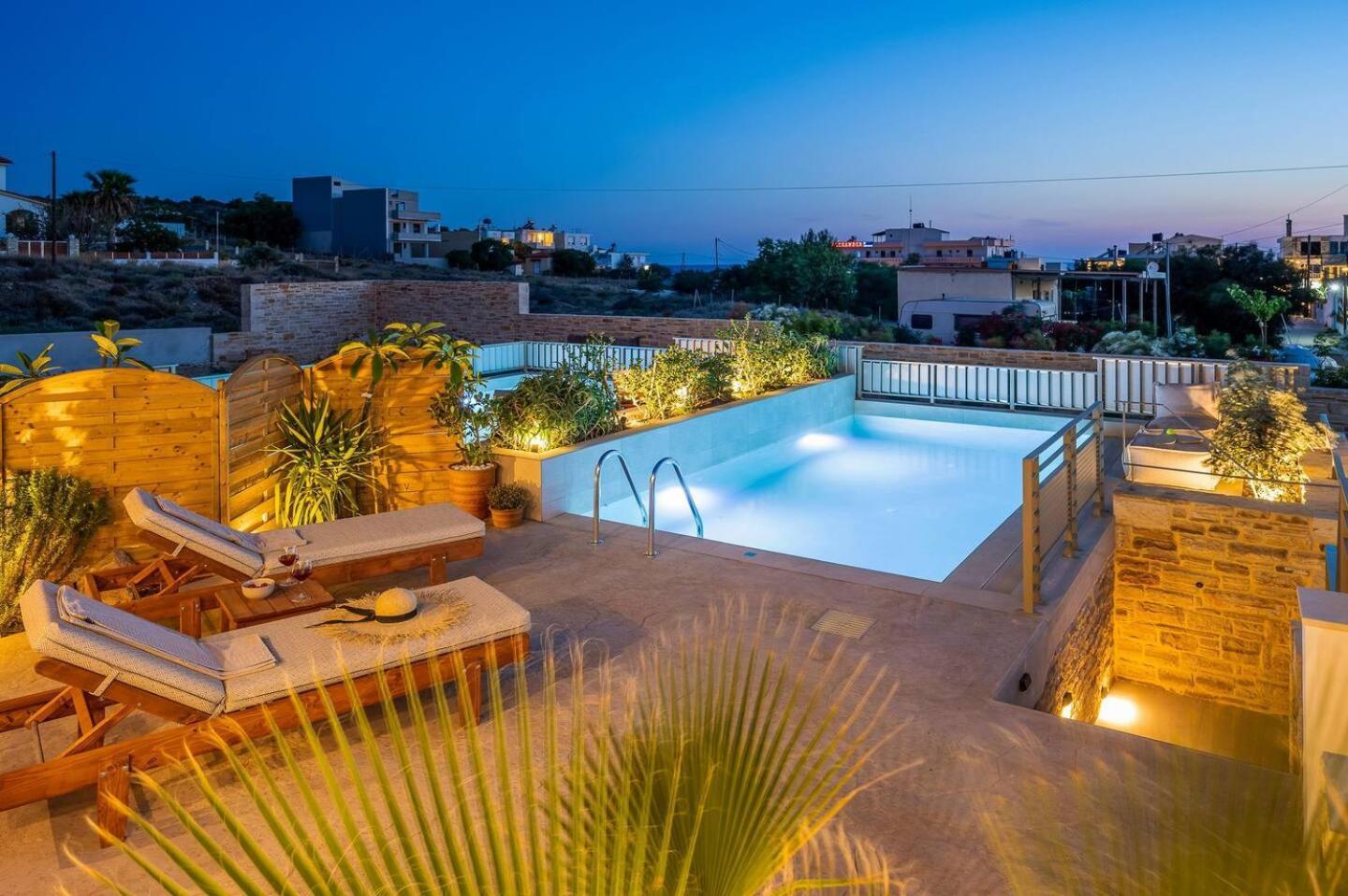 Ammokrinos Luxury Homes,150M From The Beach Kalamaki  Exteriör bild