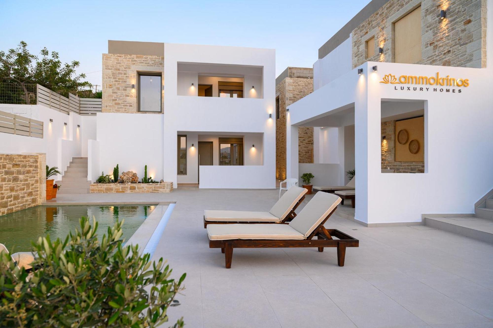 Ammokrinos Luxury Homes,150M From The Beach Kalamaki  Exteriör bild